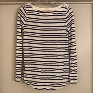 LOFT - lightweight long sleeve w/ boat neck - XS